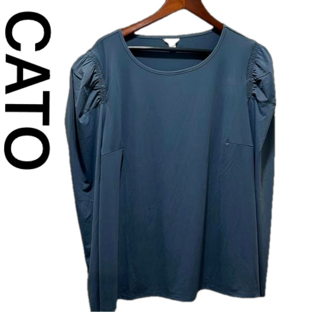✈️CATO long sleeve blue blouse size 18/20W GUC..